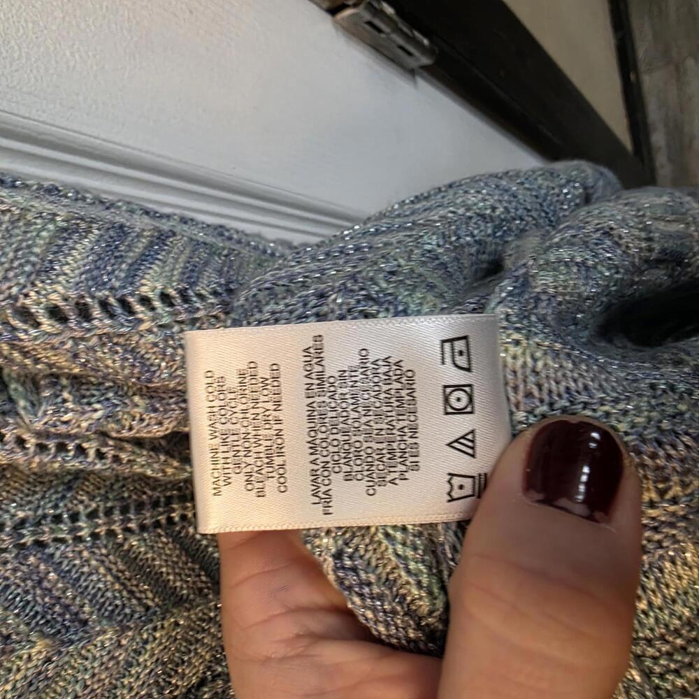 Madden NYC Women's Blue Knit Midi Dress with slit- XL - Picture 5 of 8